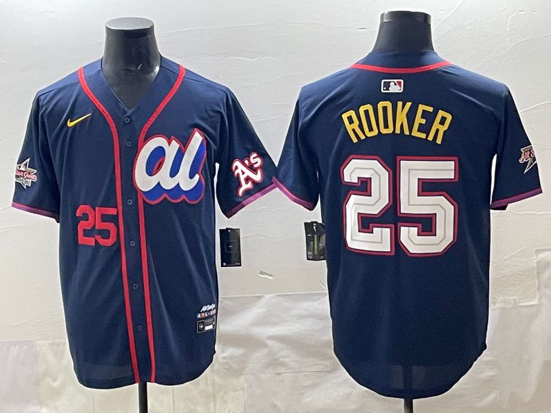 Men 2025 Oakland Athletics #25 Rooker Drak Blue All star Nike MLB Jersey style 03